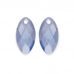 Sparkling jewels earstones / aquamarine / leaf - 64602