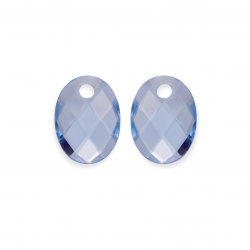 Sparkling jewels earstones / aquamarine / Medium oval - 64604