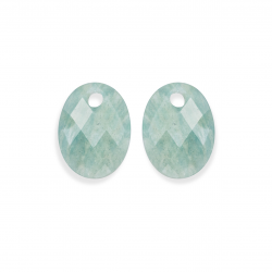 Sparkling jewels Earstones / amazonite / medium oval - 64611