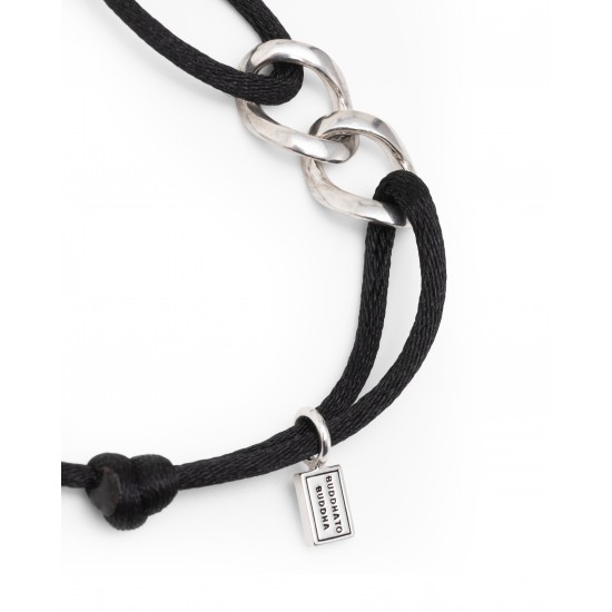 Buddha to Buddha chain xs cord bracelet zwart - 64639