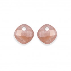 Sparkling jewelry / earstones / Medium oval / labradorite - 64662