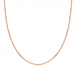 Sparkling jewelry / necklace / 2mm  suntone - 64669