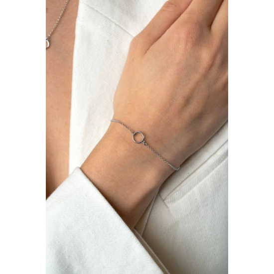 Zinzi armband zilver met open rondje - 64805