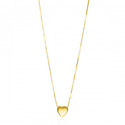 14 karaat gouden sieraad van ZINZI venetiaans collier met open hartje - 64935