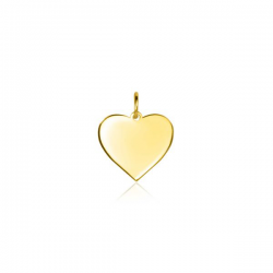 14 karaat gouden sieraad van ZINZI graveer plaatje 11mm hart - 64937