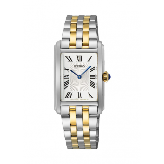 Seiko dames horloge bicolour wit 50m water dicht - 65112