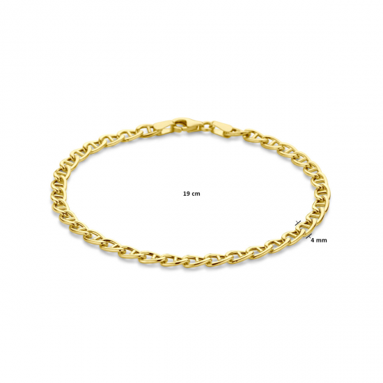 14 krt gouden armband 19cm 4mm - 65323