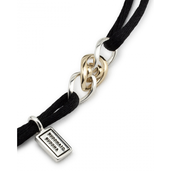 Buddha to Buddha bracelet nathalie bicolor black 136BL M - 65340
