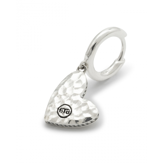 Heart hoop silver  PAAR 2 stuks - 65345