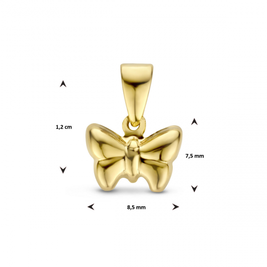 14 krt gouden bedel vlinder klein 40.24861 - 65424