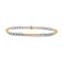 Sparkling jewels / Armband / bicolor mix 3mm gold + 4mm zilver - 65519