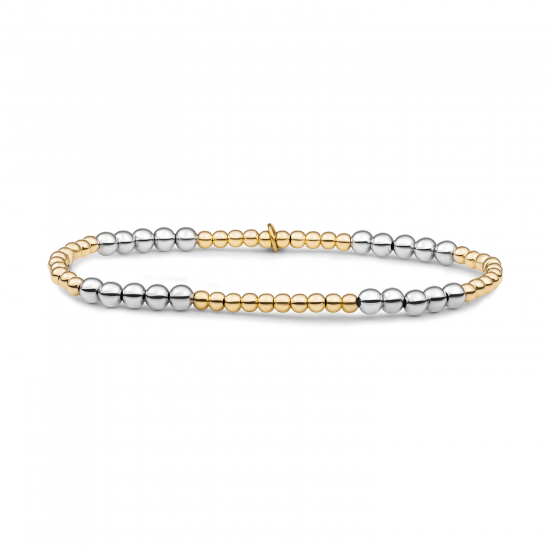 Sparkling jewels / Armband / bicolor mix 3mm gold + 4mm zilver - 65519