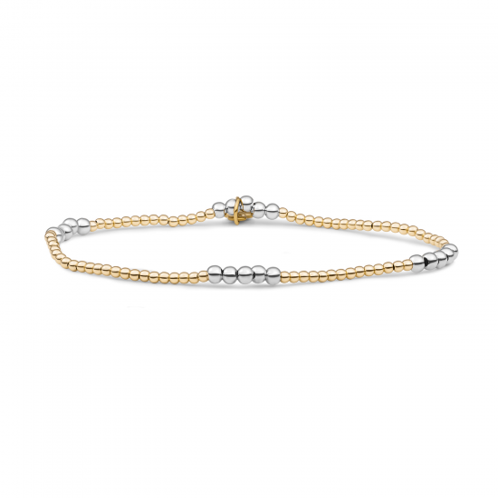 Sparkling jewels / Armband / bicolor mix 3mm gold + 4mm zilver - 65520