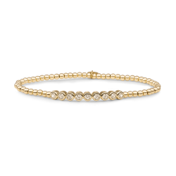 Sparkling jewels / Armband / Crystal Tube- Gold CZ - 65521