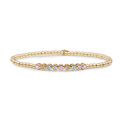 Sparkling jewels / Armband / Crystal Tube Gold Multi CZ - 65522