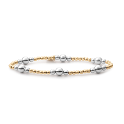 Sparkling jewels / Armband / Bicolor Mix 3MM gold/ 3/4 MM silver - 65524