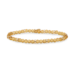 Sparkling jewels / Armband / Light GoldCitrine Quartz Roundel Interstellar Gold - 65526