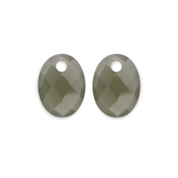 Sparkling jewels Earstone Medium Oval Lime Jade - 65530