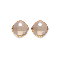 Sparkling jewels Earstone Cushion Cut Light Gold Citrine Quartz - 65531