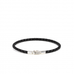 Buddha to Buddha / George mini leer armband zwart J016BL E - 65551