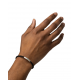 Buddha to Buddha / George mini leer armband zwart J016BL E - 65551