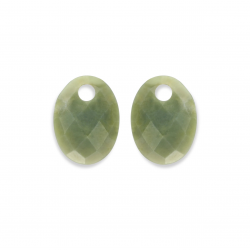 SPARKLING MEDIUM OVAL JADE - 65693