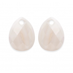 Sparkling jewels earstones / pearl / Afterglow - 65699