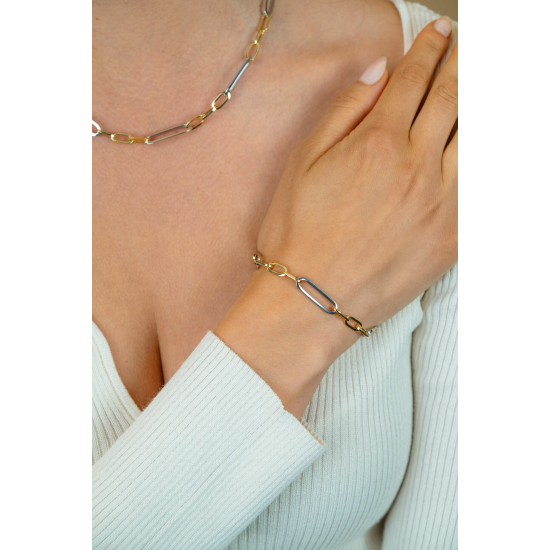Zinzi paperclip armband bi collor (verugld) ZIA2752 - 65750