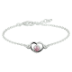 Zilver armbandje kind met roze zirkonia 13/15cm - 65790