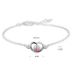 Zilver armbandje kind met roze zirkonia 13/15cm - 65790