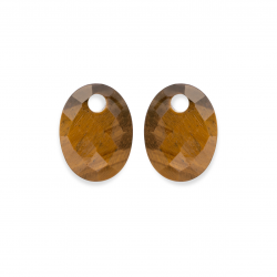Sparkling Earstones medium oval tiger eye - 65877