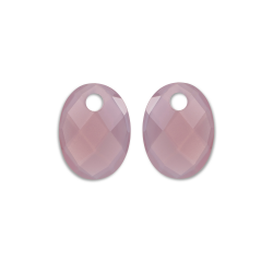 Sparkling jewels Earstone Medium Oval Pink Opalite - 65882