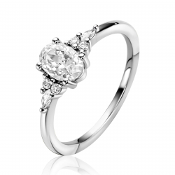 Zinzi zilveren ring met zirkonia zir2698-56 - 65888