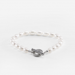 Buddha to Buddha bracelet Barbara fll pearl silver 329 E 19cm - 66194