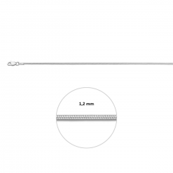 Zilver collier slang 45cm 1.2mm - 66216