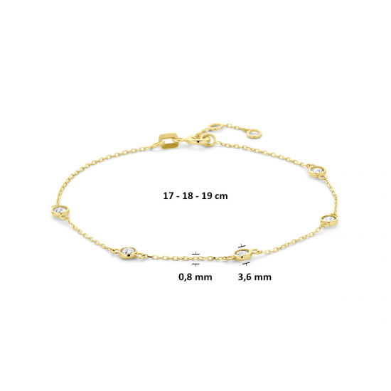 14 karaats gouden Armband met zirkonia 40.36065 - 66330