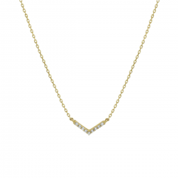 14 karaats gouden collier met ziirkonia - 66331